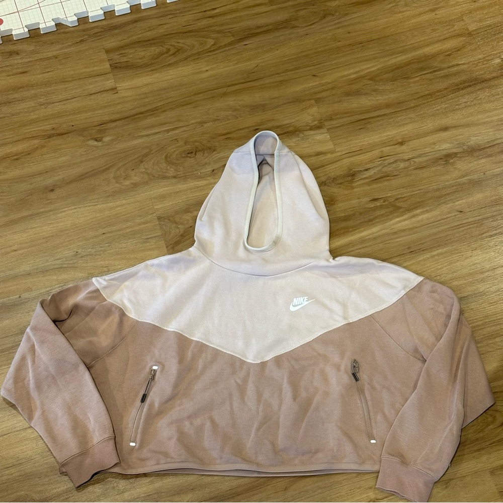 Nike Light Light Brown and Tan Hoodie